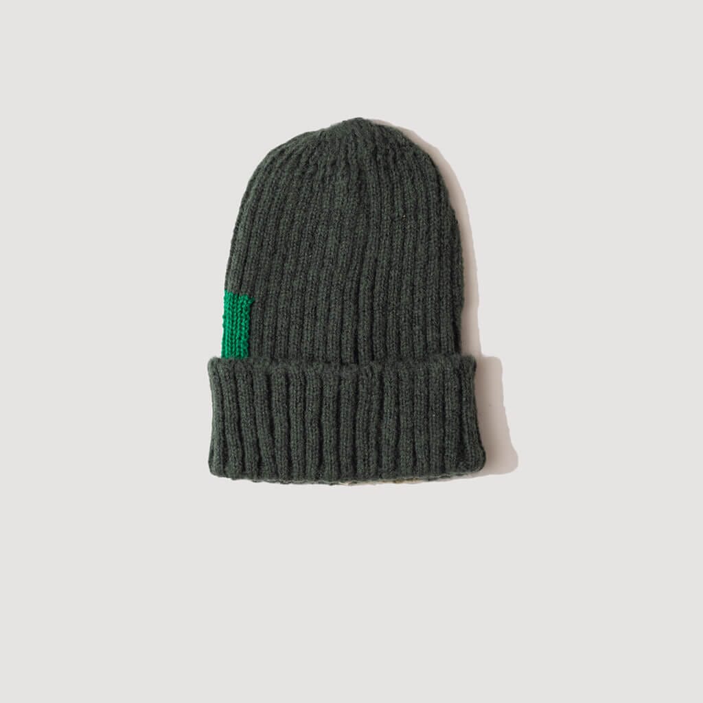 Tugihagi Knit Cap - Khaki Wool