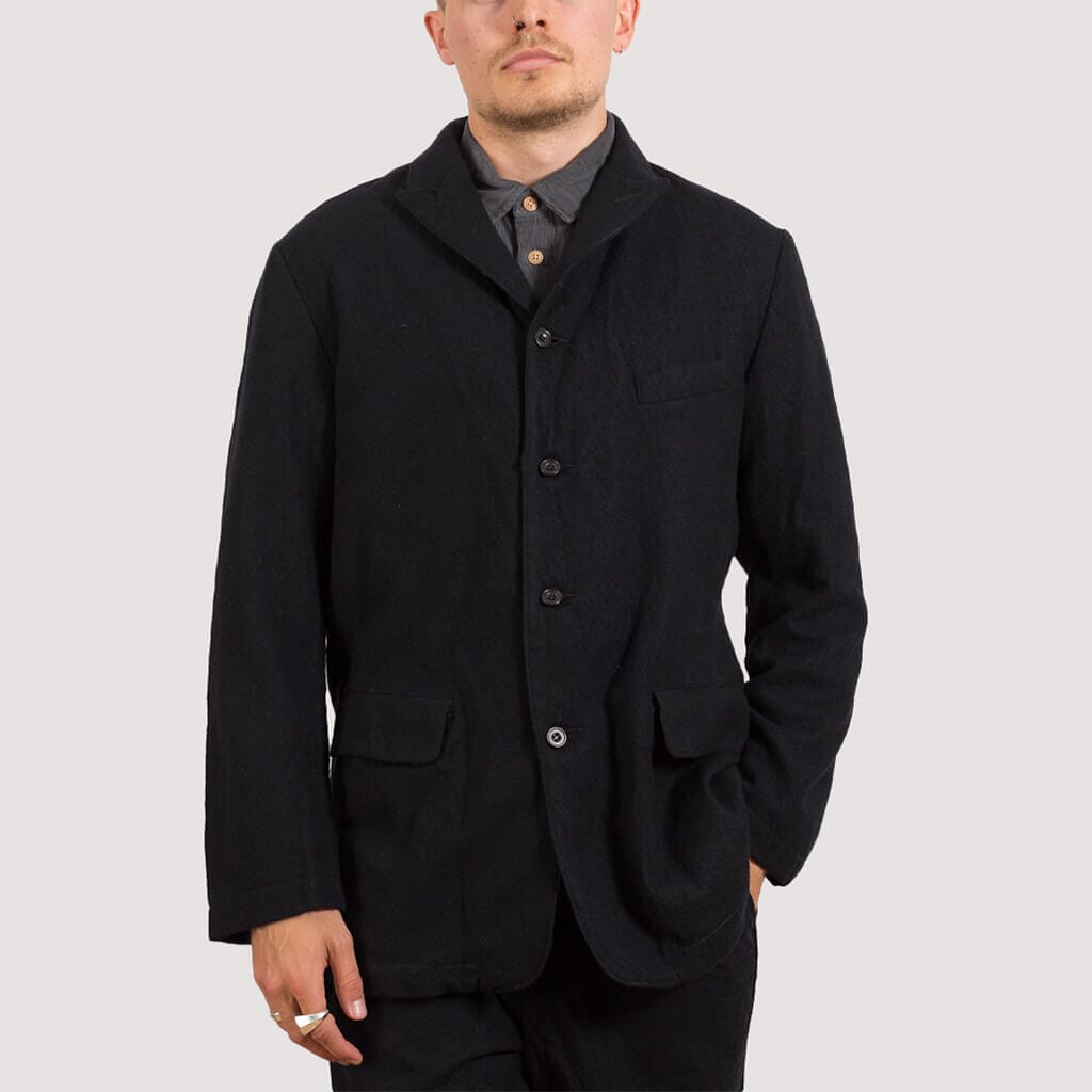 Peaked Lapel Jacket - Navy | Sage De Cret | Peggs & Son.