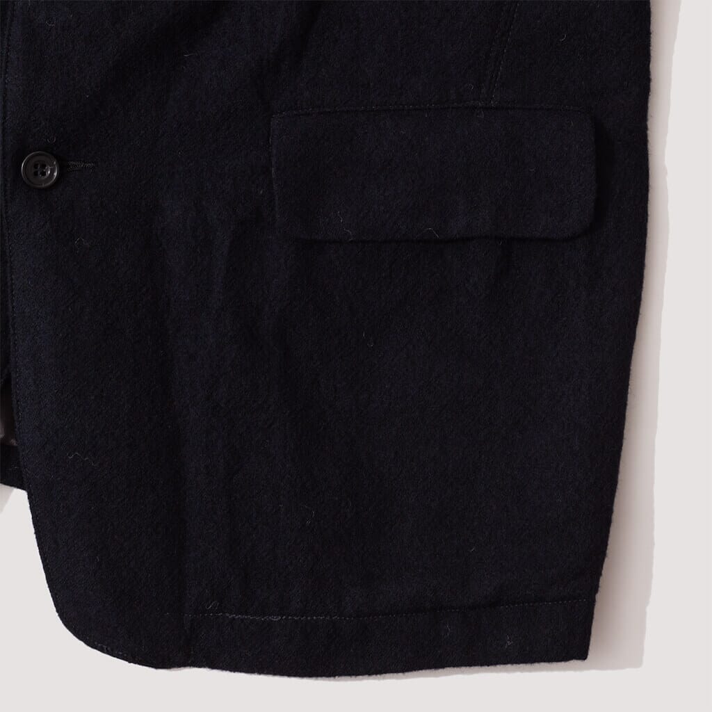 Peaked Lapel Jacket - Navy | Sage De Cret | Peggs & Son.