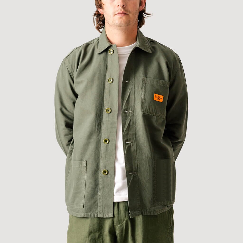 Coverall Jacket - New Olive | Service Works | Peggs & Son.